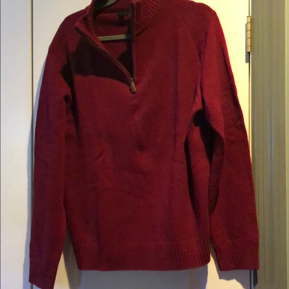 Men's Half-Zip Red Sweater